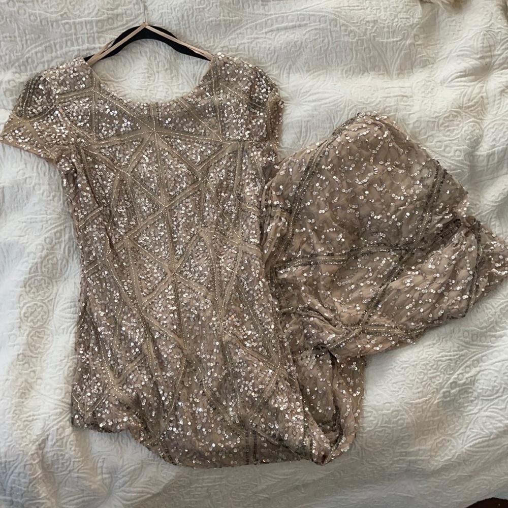 Adrianna Papell Full Sequined Gown